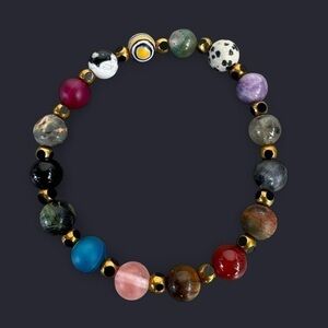 Mixed Stone Bead Bracelet
